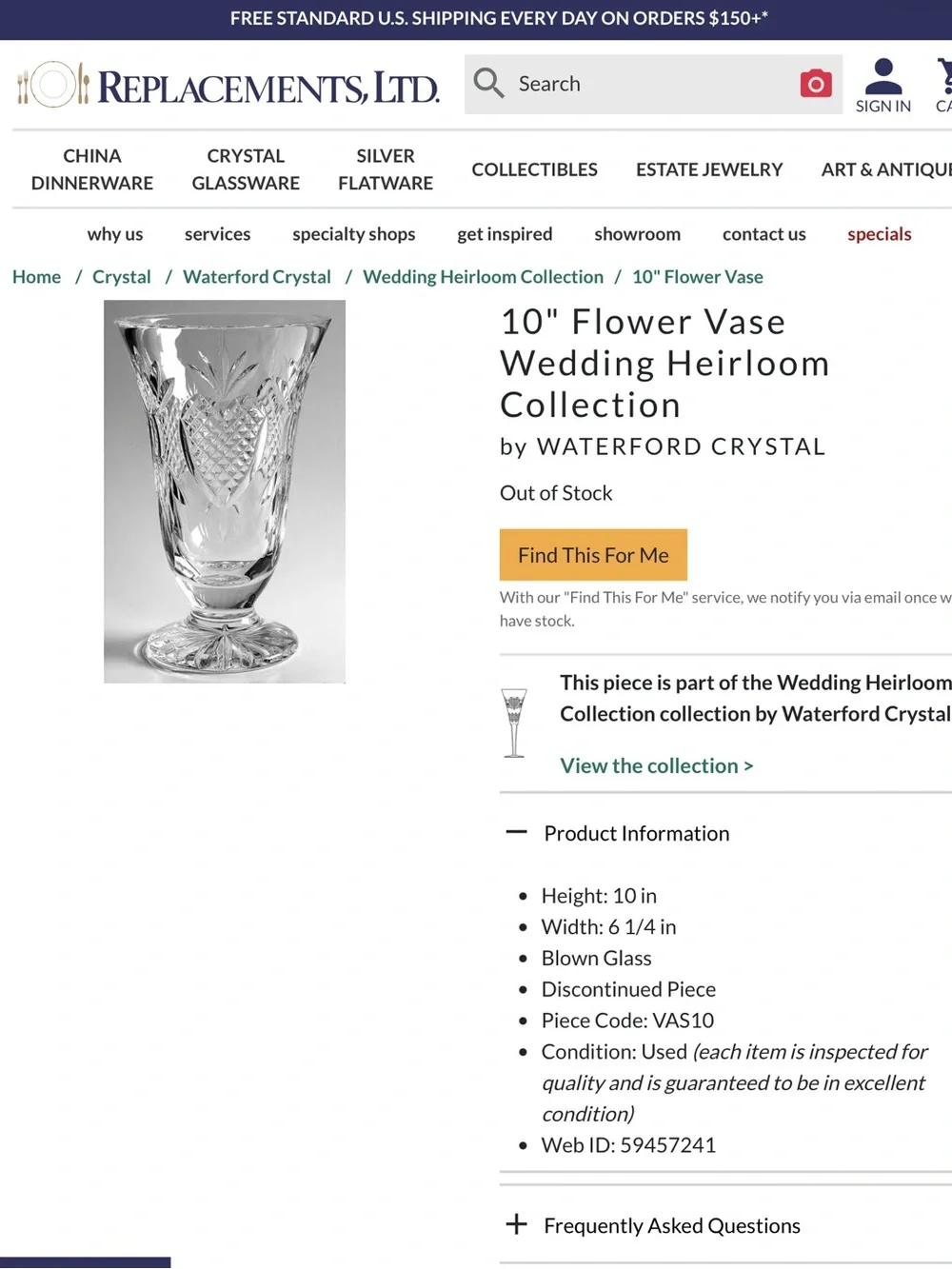 Waterford Crystal rare waterford